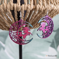 Boucles d'oreilles Licorne Lune